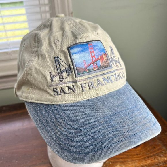 Rare Vintage San Francisco Strapback After The Quake Golden Gate Bridge Dad Hat - Picture 11 of 12